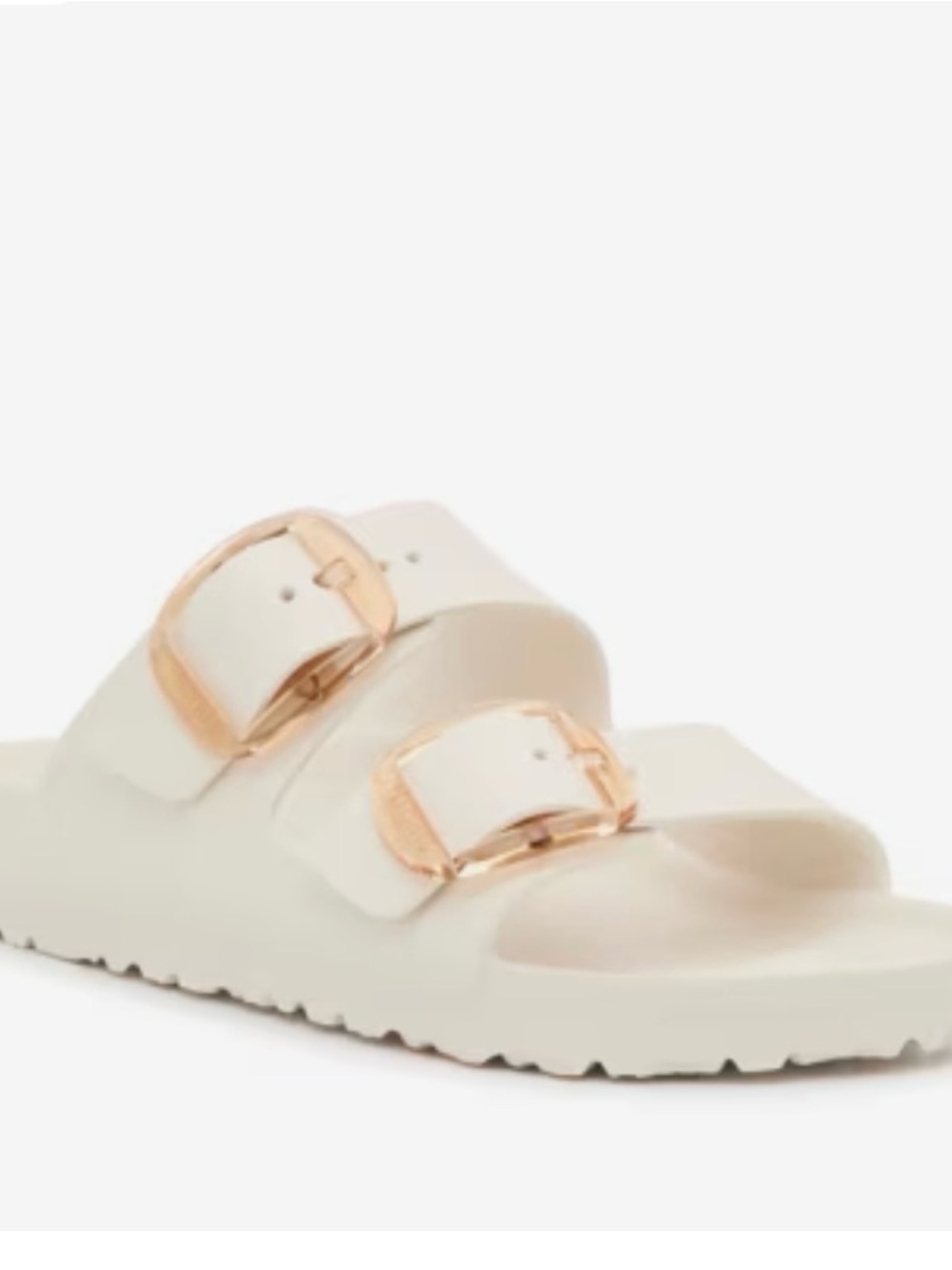 BIRKENSTOCK white and gold